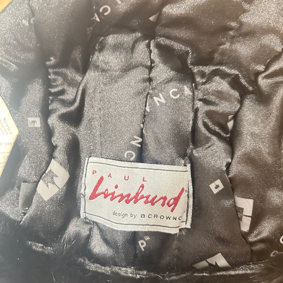 PAUL LOINBURD BLACK REAL FUR, RICH RED NYLON COVER WINTER HAT - Picture 11 of 13